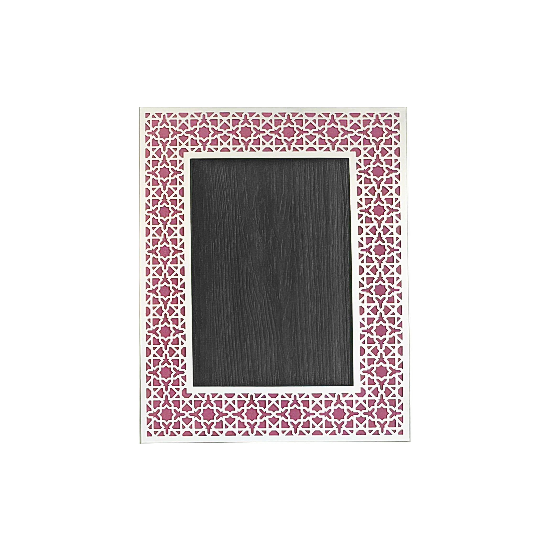 Aqua Pink Arab Silver Photo Frame (5R)