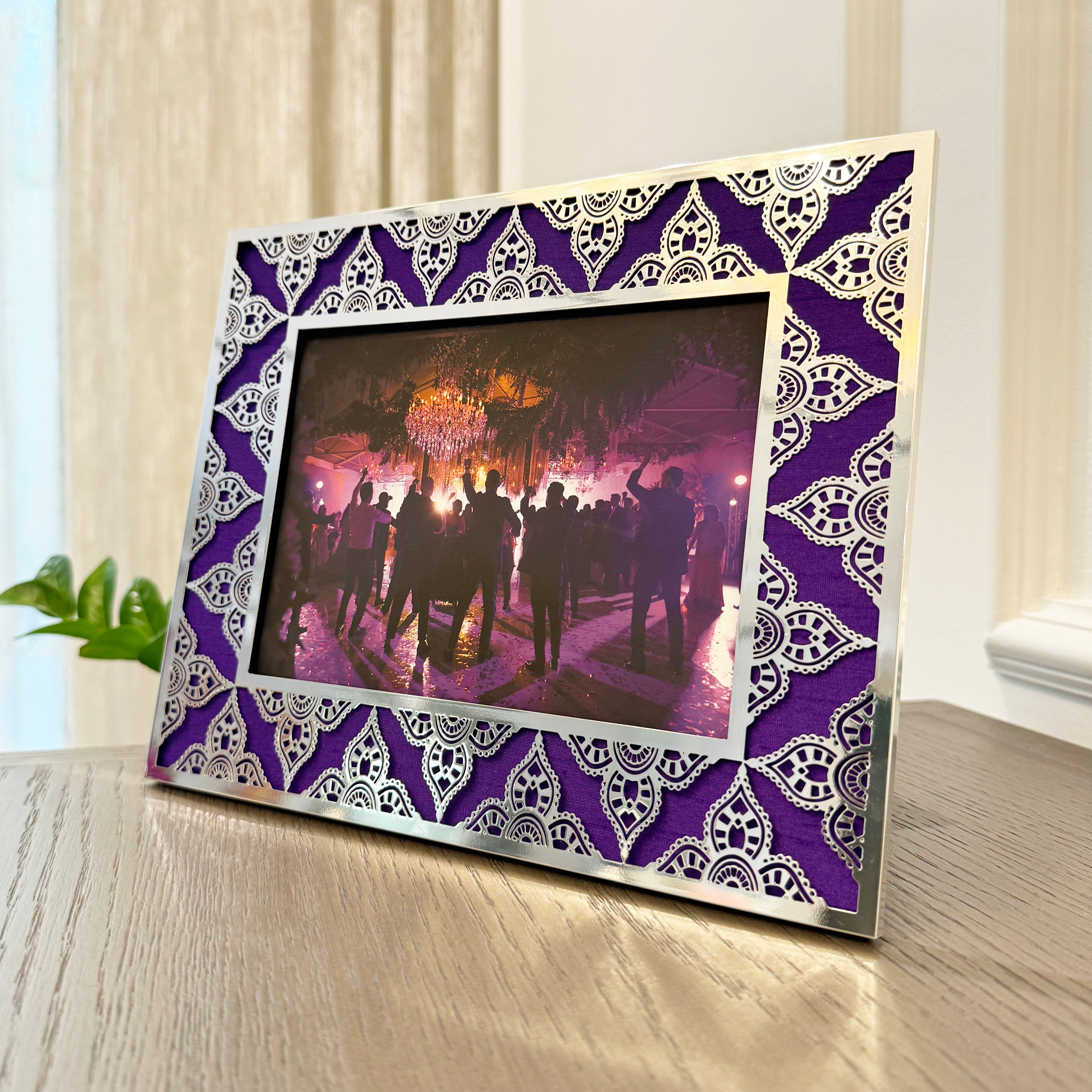 Royal Purple Arab Silver Photo Frame (5R)
