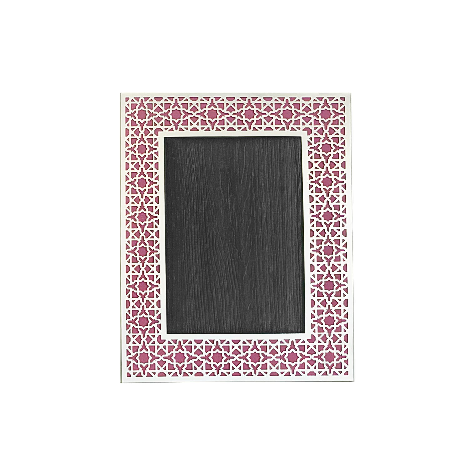 Aqua Pink Arab Silver Photo Frame (5R)