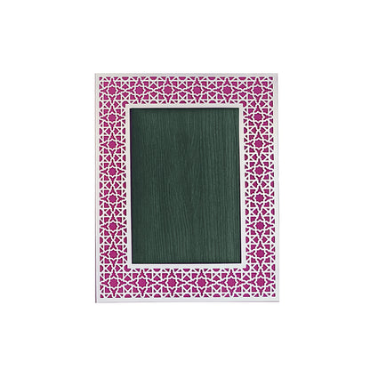 Fuchsia Pink Arab Silver Photo Frame (5R)