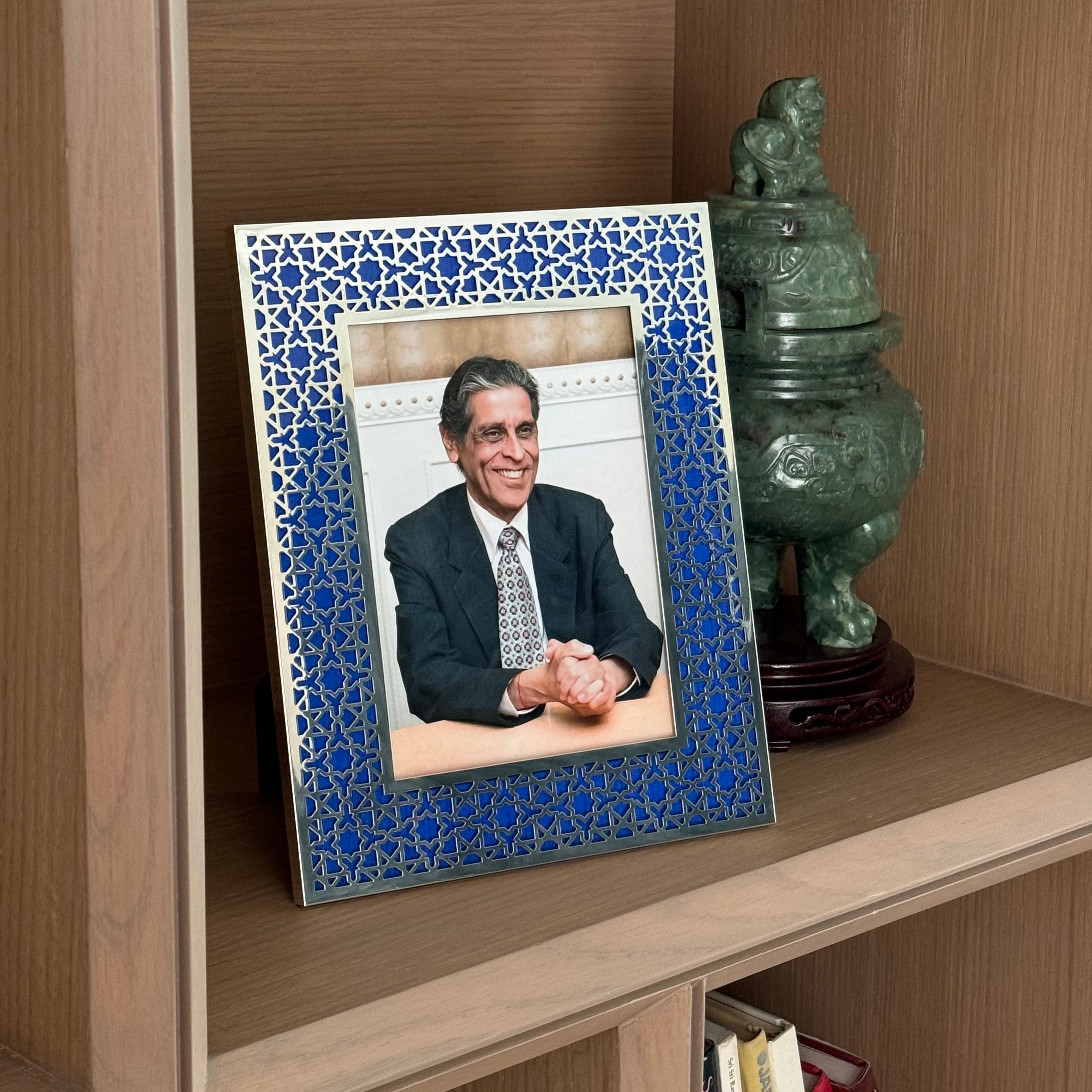 Cobalt Blue Arab Silver Photo Frame (5R)
