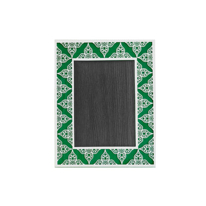 Emerald Green Paisley Silver Photo Frame (5R)